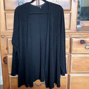 Black flared neck line light jacket